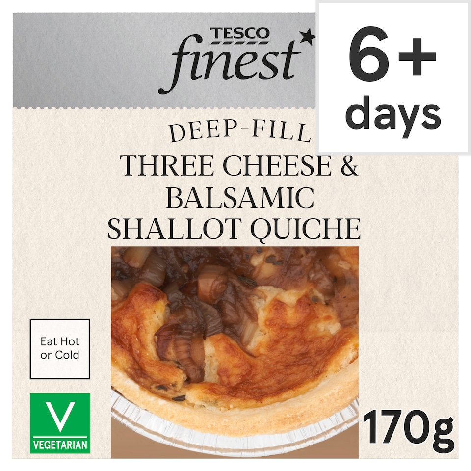Tesco Finest Three Cheese & Balsamic Shallot Quiche 170g
