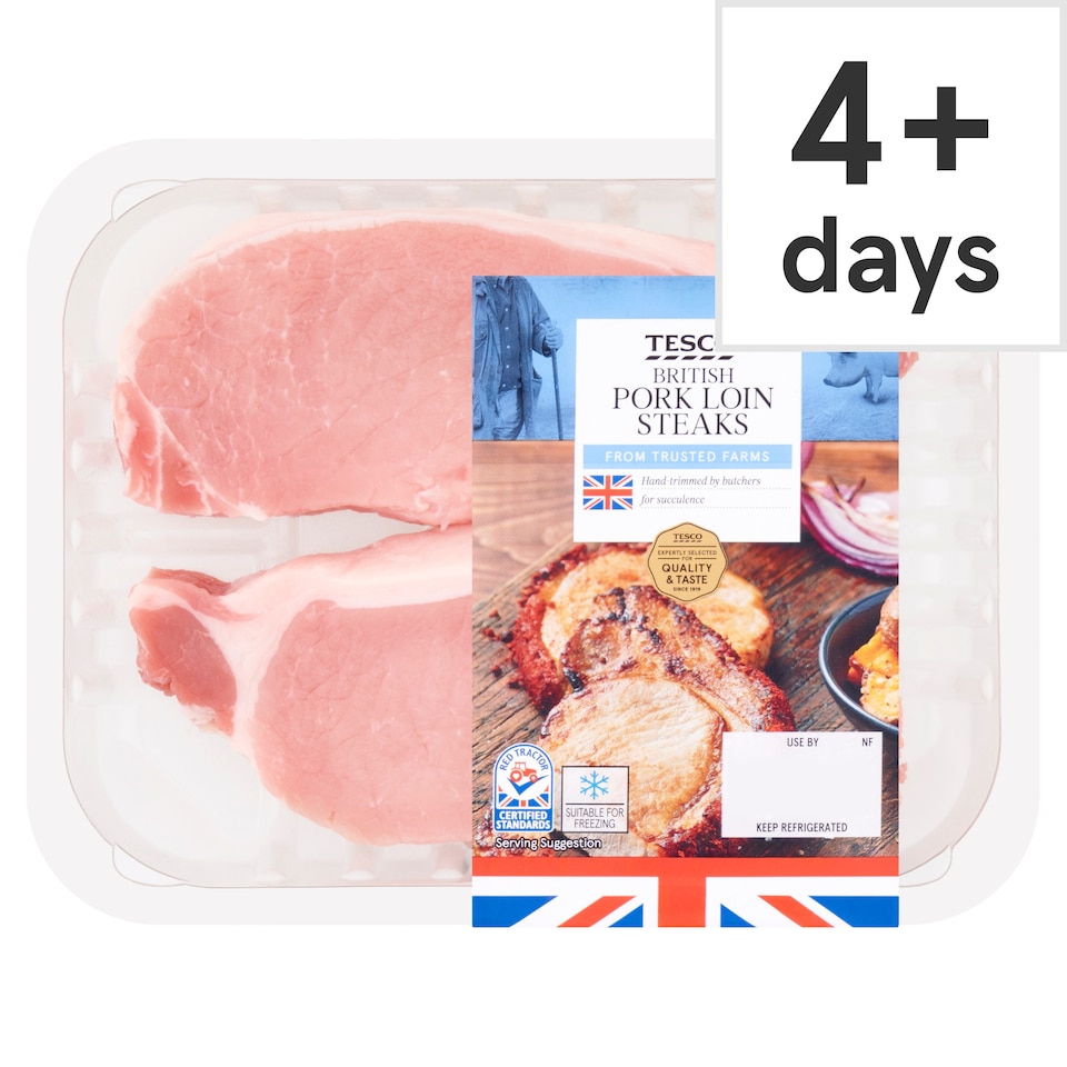Tesco British Pork Loin Steaks 250G