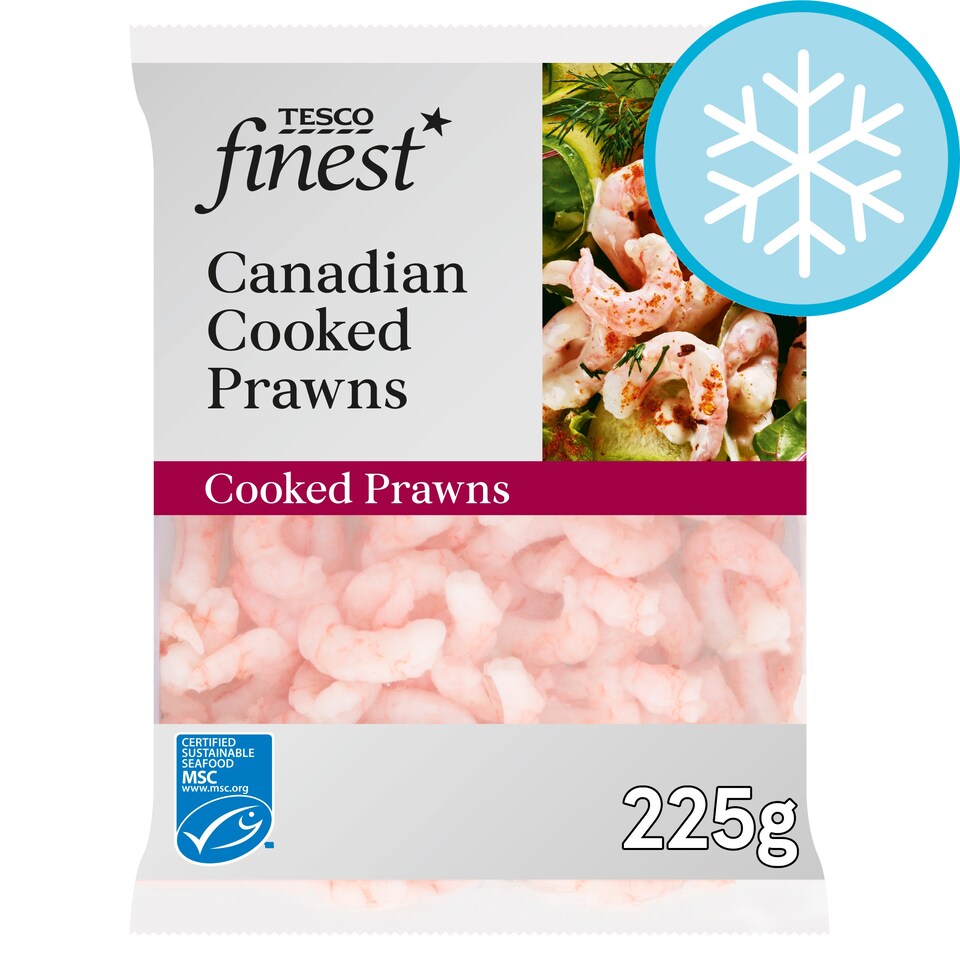Tesco Finest Canadian Cooked Prawns 225G