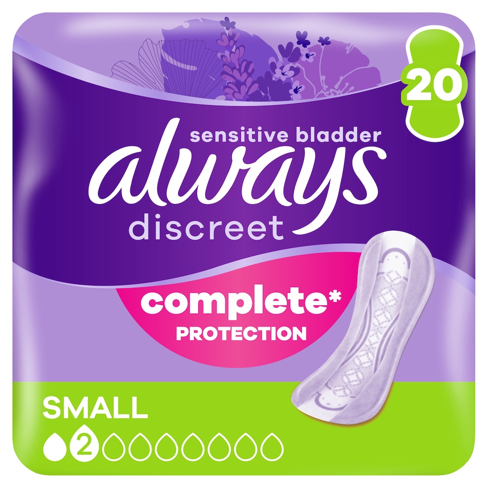 image 1 of Always Discreet Small Incontinence Pads 20 Pack