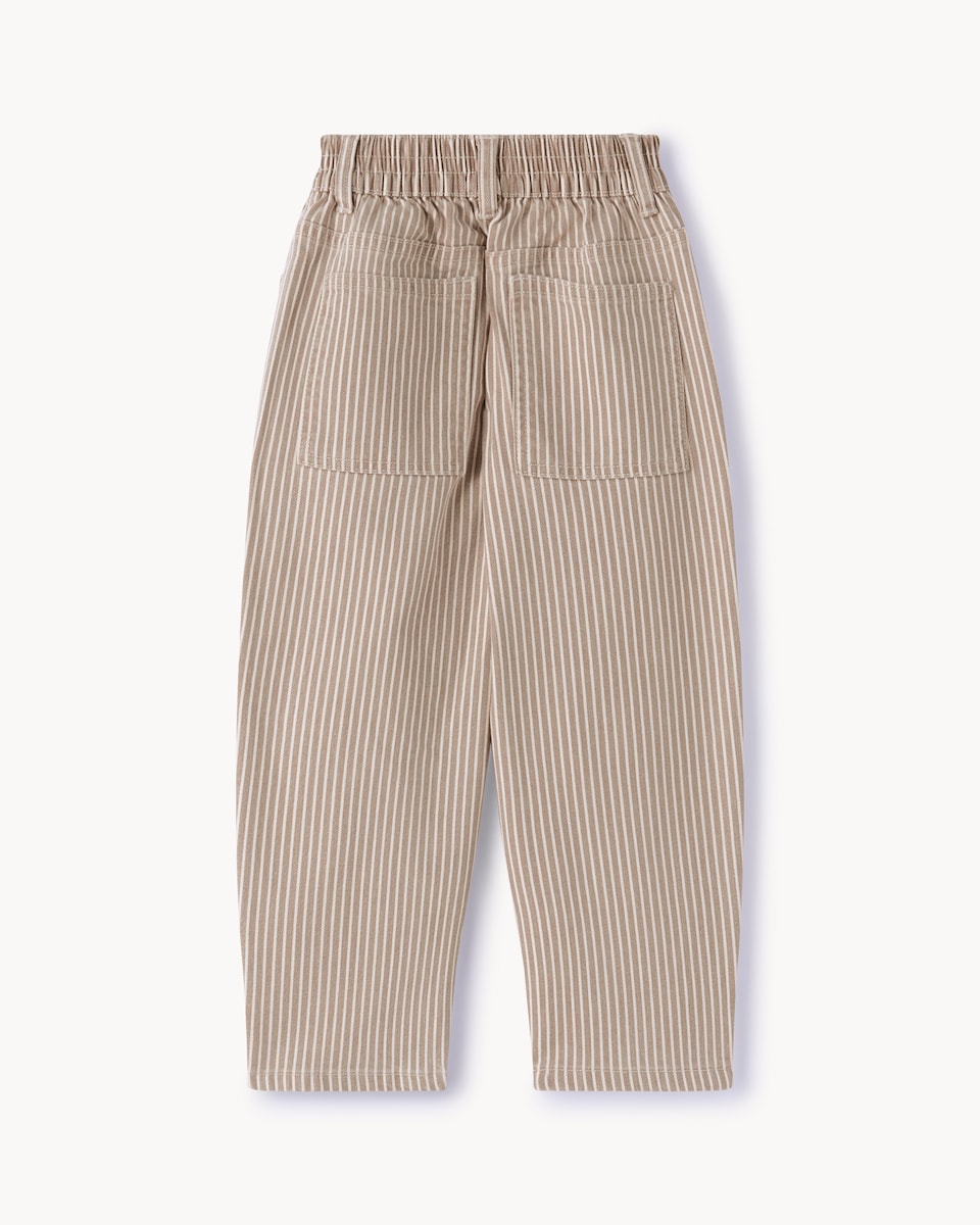 image 1 of F&F Boys Cotton Rich Sweatshirt and Striped Jeans Set in Brown