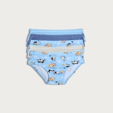  Bluey 5-Pack Pure Cotton Briefs in Blue Multi