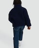 image 3 of F&F Boys Fleece Pocket Front Zip Up Jacket in Navy