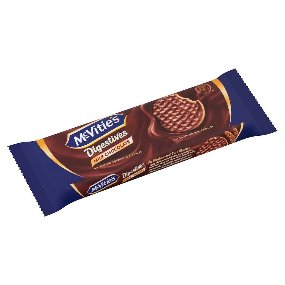 McVitie's Digestives Milk Chocolate Coated Biscuits with Whole Wheat Flour 150 g