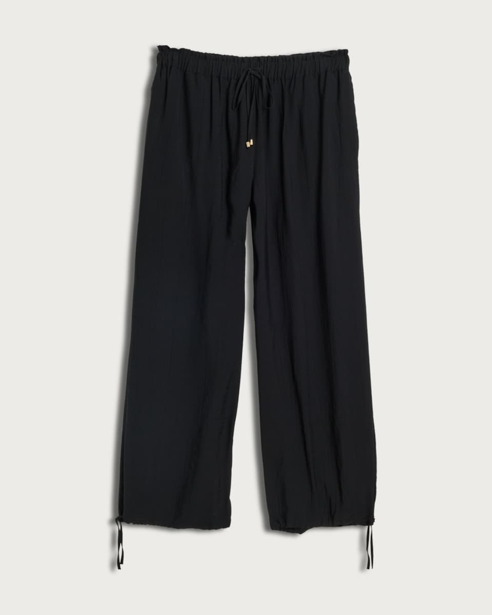 F&F Textured Balloon Trousers in Black