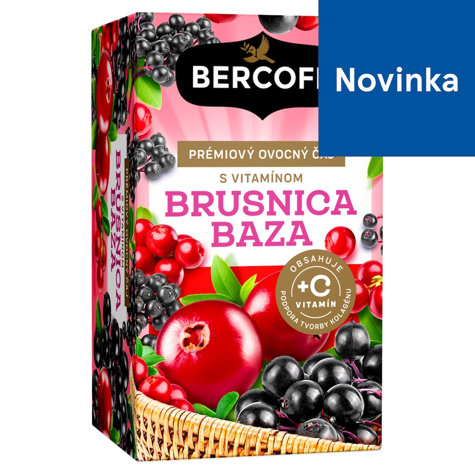 Bercoff Brusnica baza prémiový ovocný čaj s vitamínom 16 x 2 g (32 g)