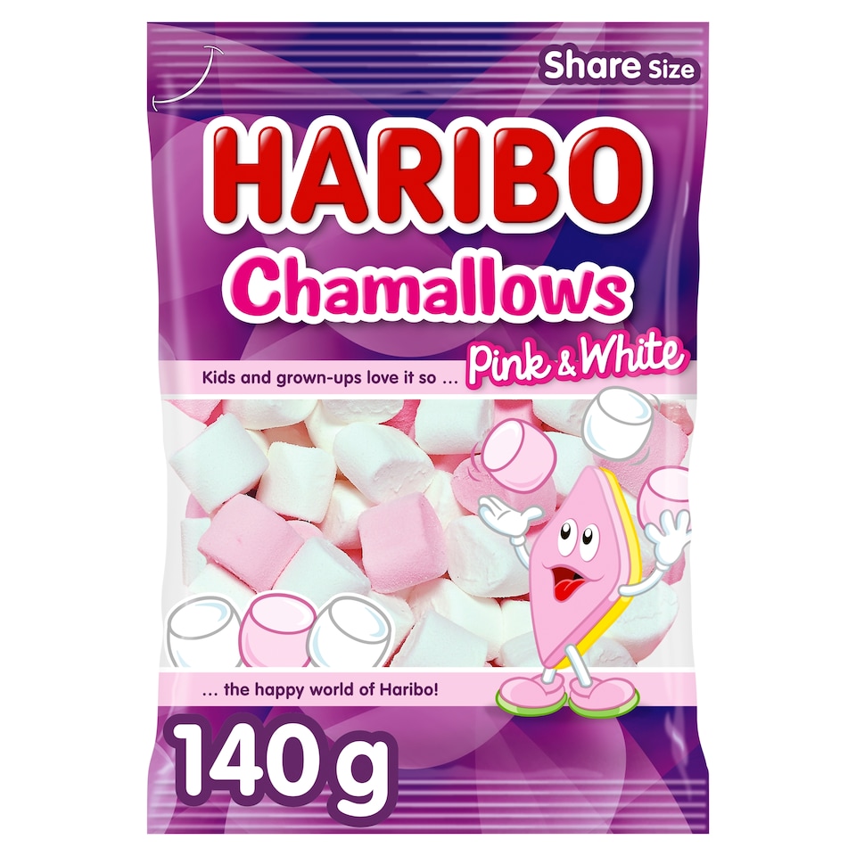 Haribo Marshmallows Chamallows Pink & White 140G