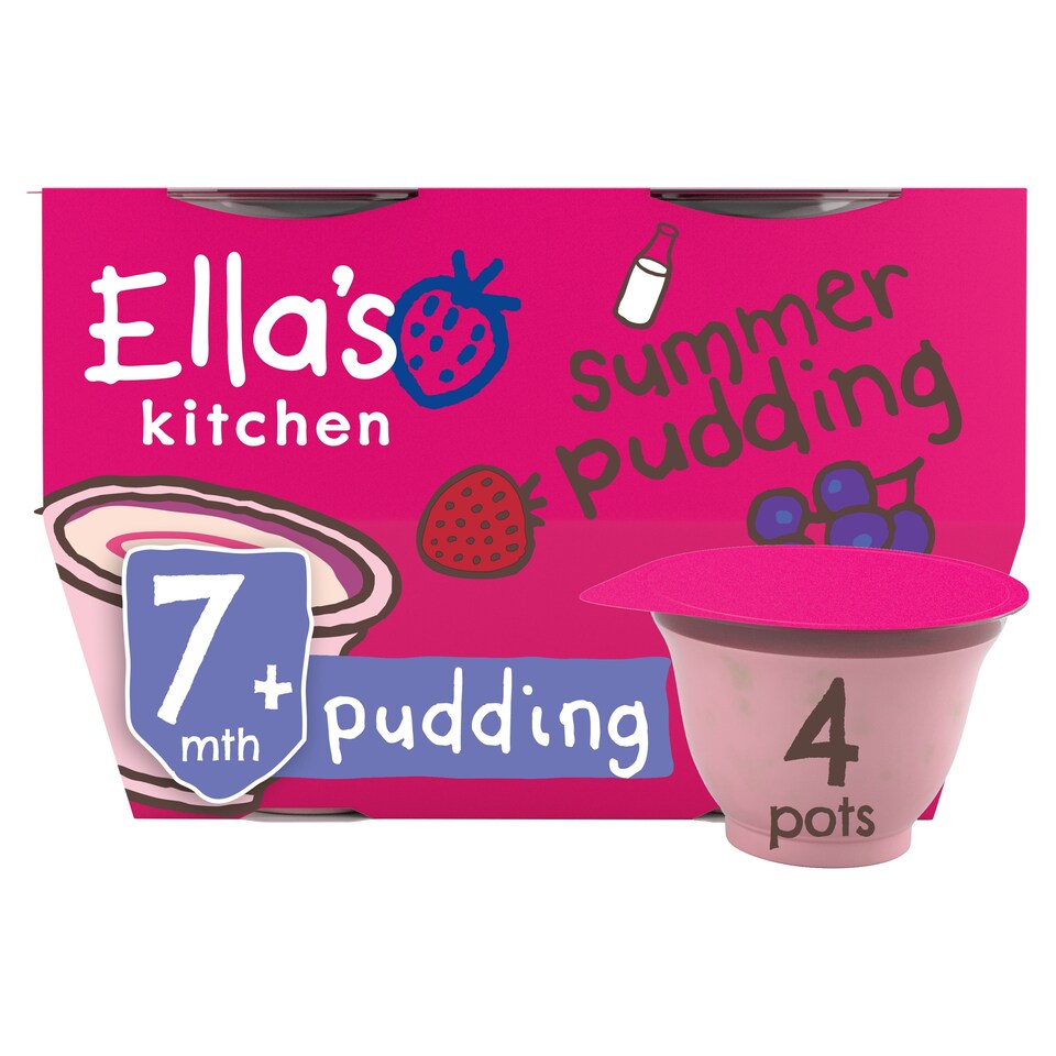 Ella's Kitchen 7Mth+ Summer Pudding 4X80g