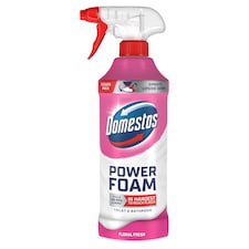 Domestos Power Foam Floral Fresh WC és fürdőszoba tisztító és fertőtlenítő hab 650 ml