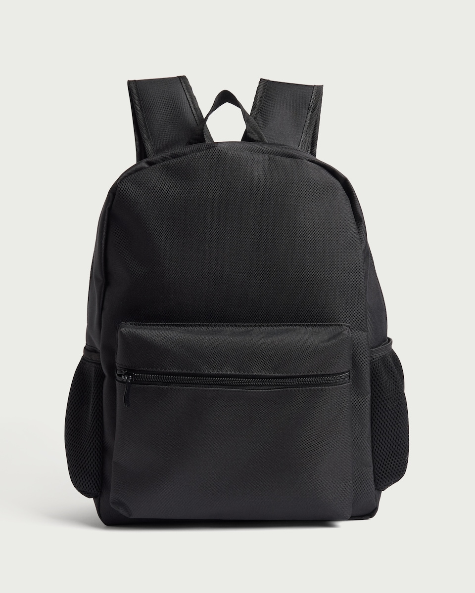 image 1 of F&F Boys Plain Backpack in Black