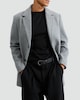 image 1 of F&F Single Breasted Side Pocket Coat in Grey Marl