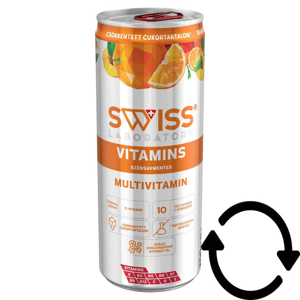 Swiss Laboratory Vitamins multivitamin szénsavmentes ital svájci gyógynövény kivonattal 250 ml