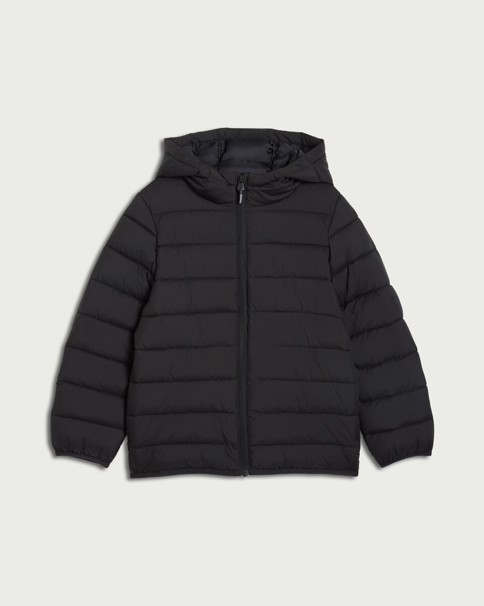F&F Boys Lightweight Padded Hooded Jacket in Black