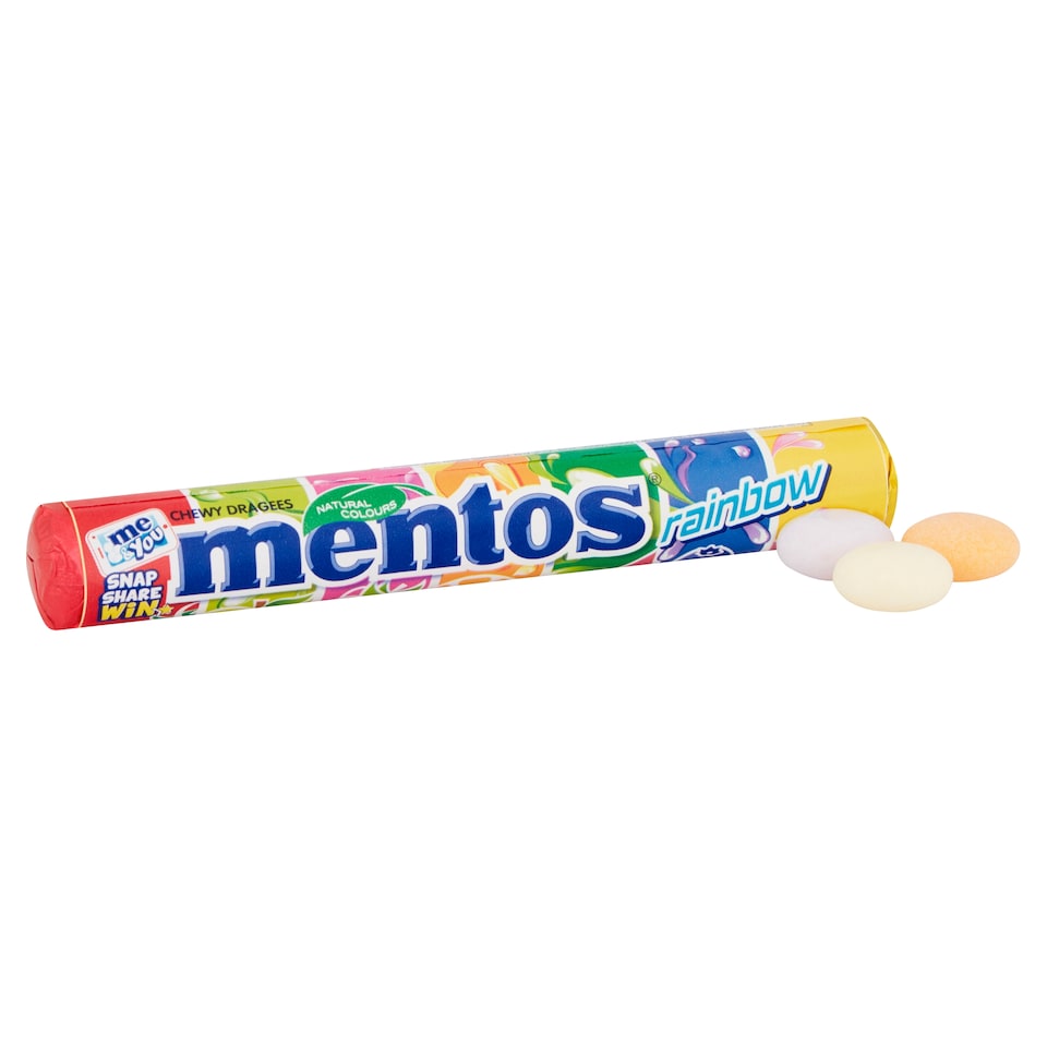 image 1 of Mentos Rainbow Sweet Rolls 37.5G