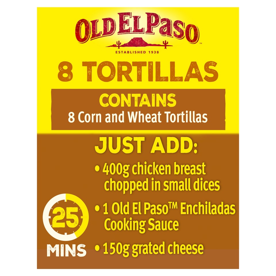 image 1 of Old El Paso Soft Corn Tortillas Wraps X8 335G