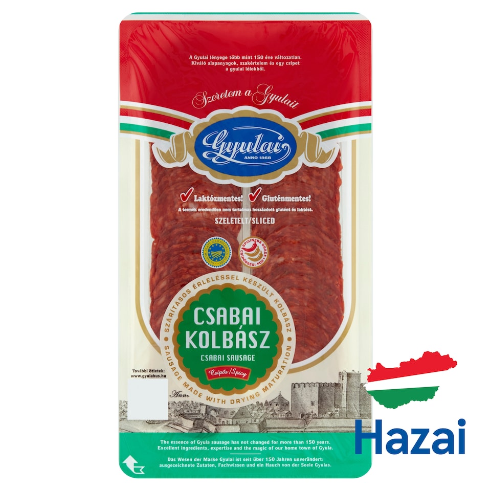 Gyulai szeletelt csabai kolbász 80 g