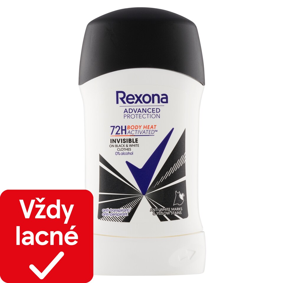 obrázok 1 z Rexona Advanced Protection Invisible black&white Tuhý antiperspirant 50 ml