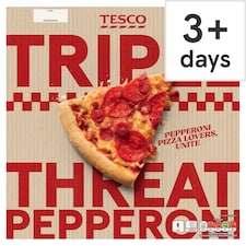 TESCO FREE FROM PEPPERONI PIZZA 340g