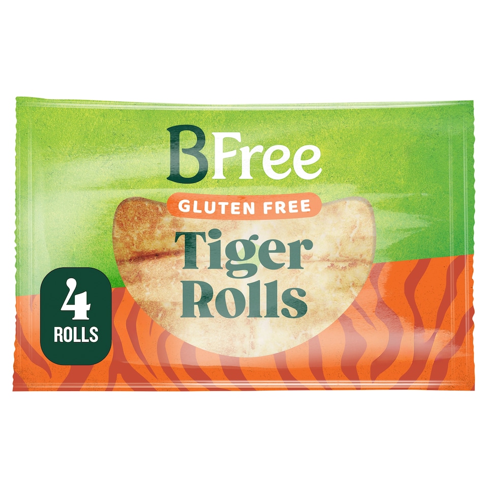 BFree Gluten Free Tiger Rolls 4 Rolls 240g