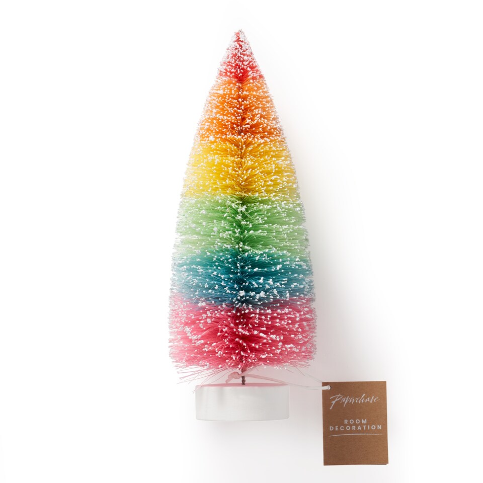 image 1 of Paperchase Neon Christmas Bottle Brush Tree Ornament