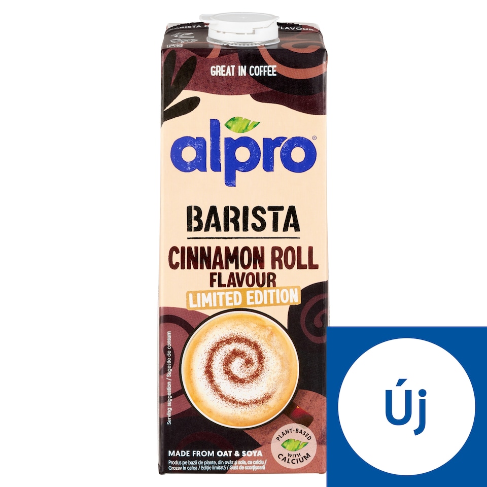 image 1 of Alpro Barista Cinnamon Roll Flavour Oat and Soy Drink 1 l