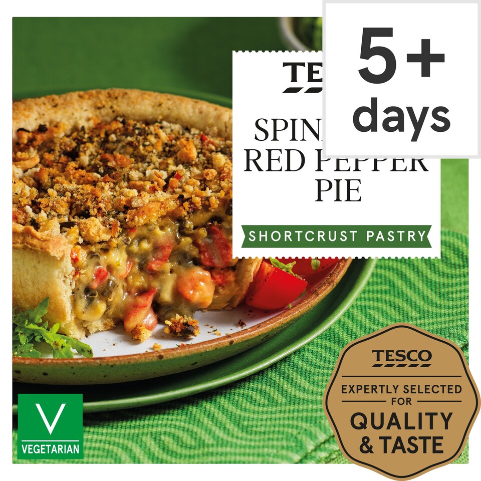 Tesco Spinach & Red Pepper Pie 200G