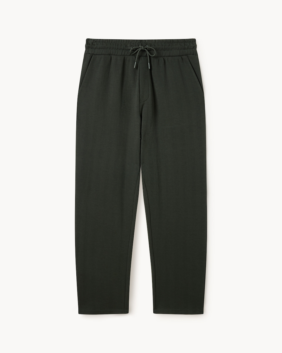 F&F Cotton Rich Herringbone Straight Leg Joggers in Khaki