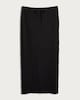 image 4 of F&F Textured Drawstring Bubble Midi Skirt in Black