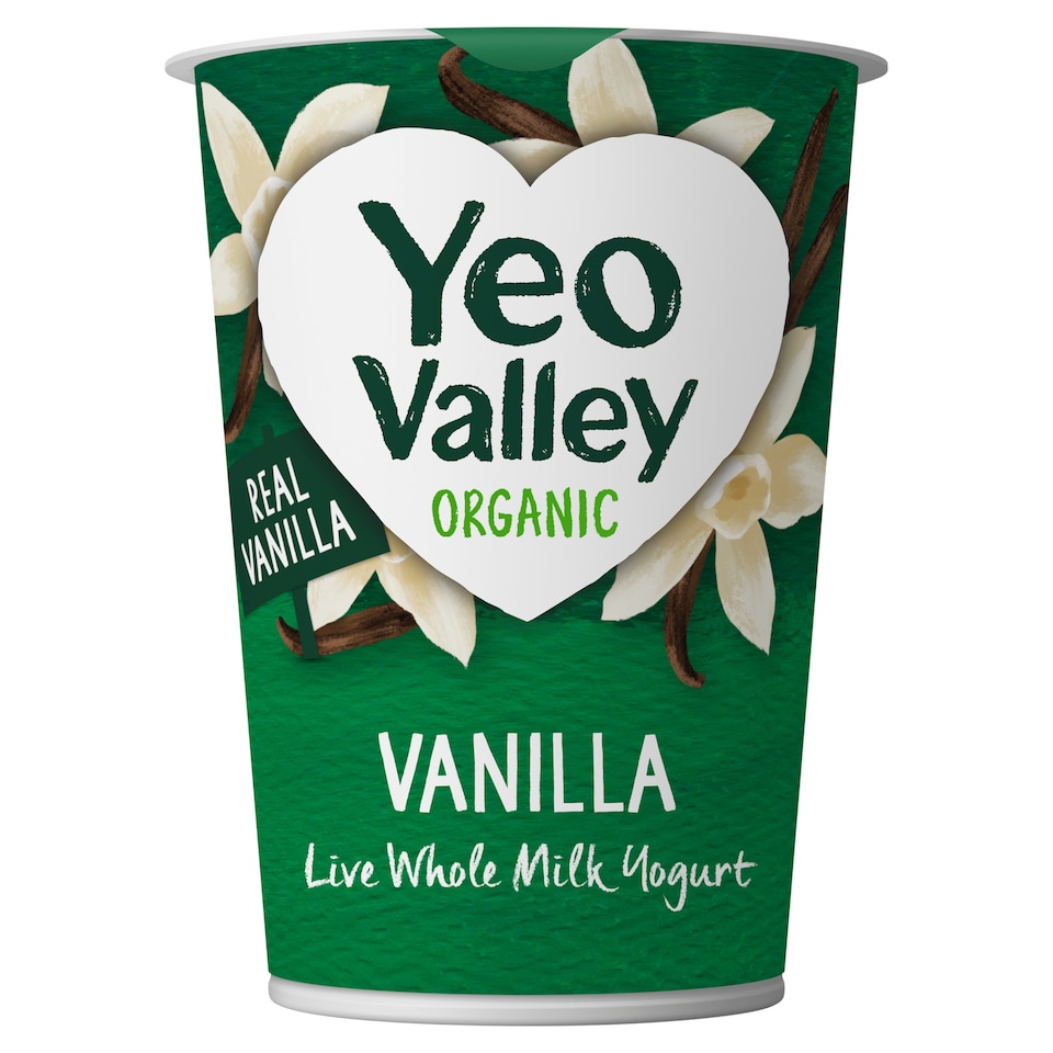Yeo Valley Organic Whole Milk Vanilla Yogurt 450g