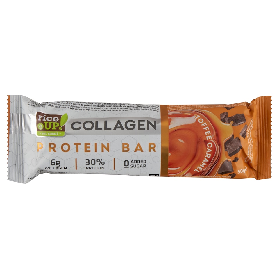 image 1 of RiceUp! Collagen Protein Bar Caramel Flavour with No Added Sugar 50 g