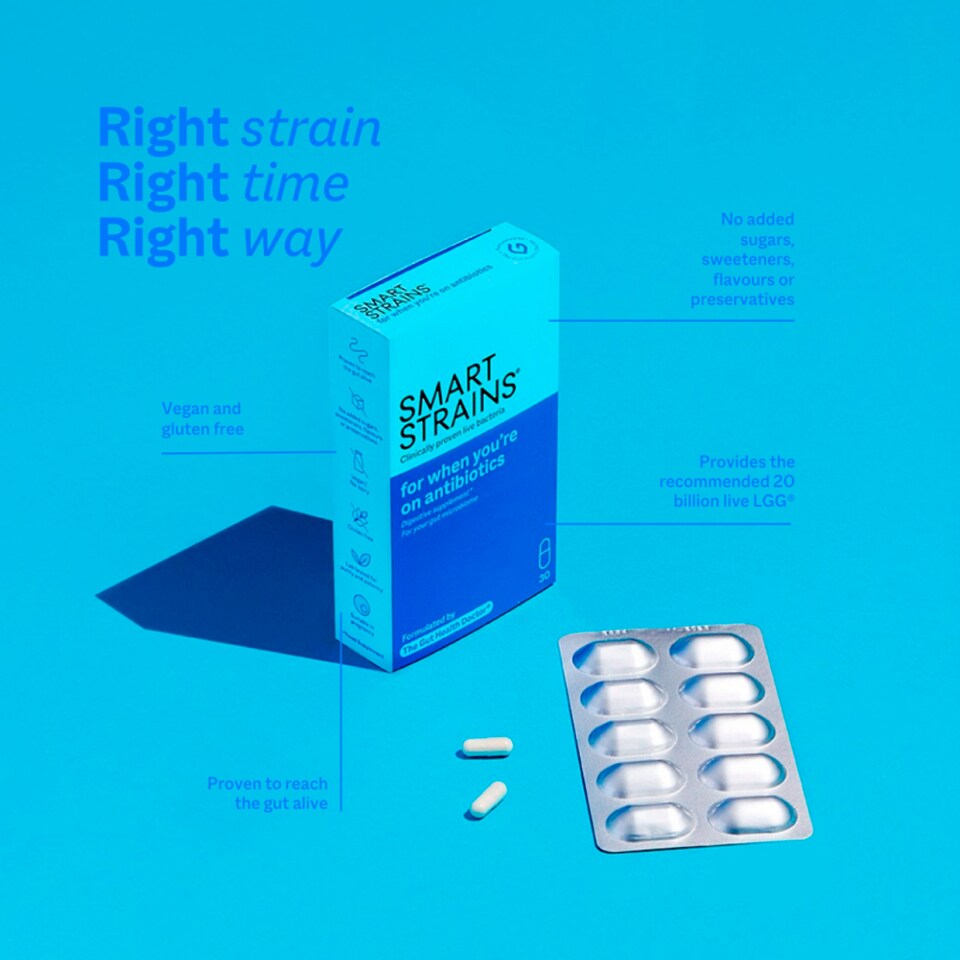 image 1 of SMART STRAINS probiotics for when you're on antibiotics & travelling - 20 Capsules