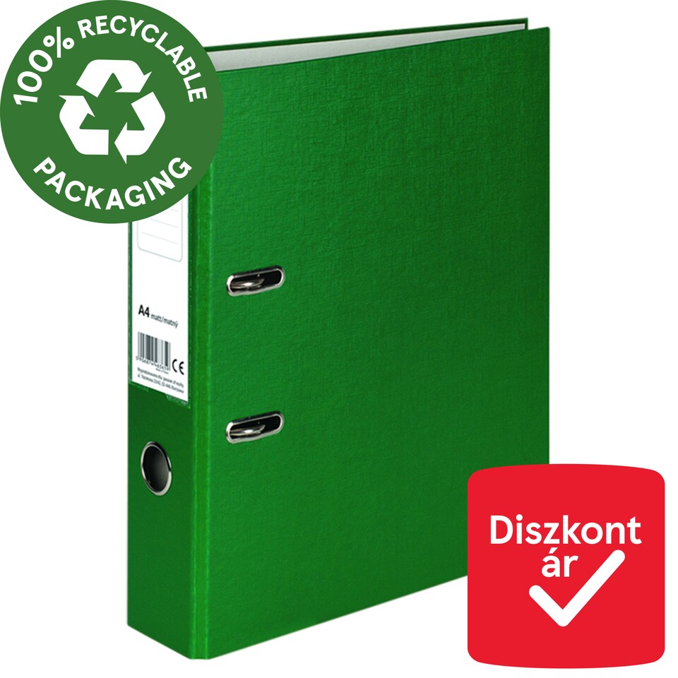 Green Ring Binder A4 Matt 7,5 cm