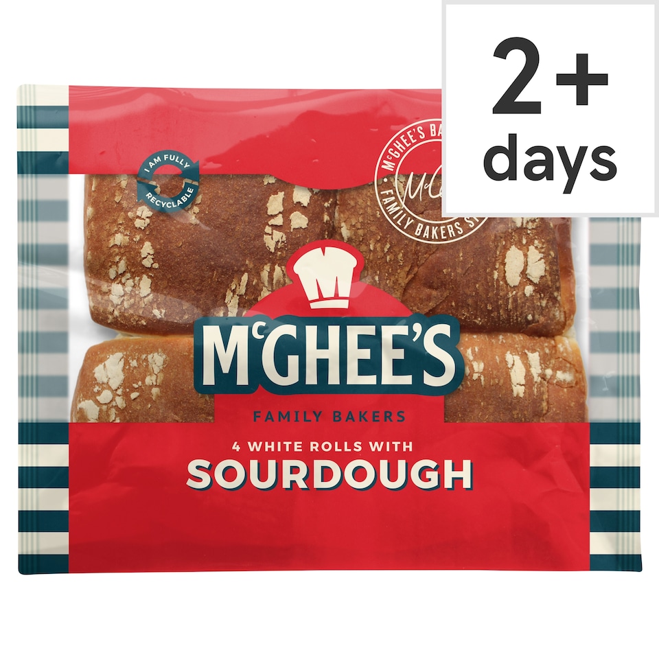 McGhee's White Rolls with Sourdough x4