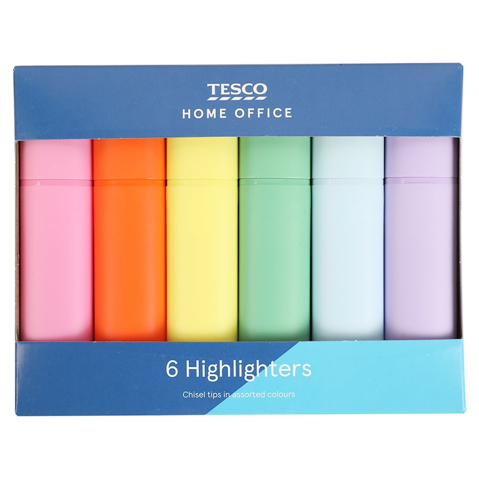 image 1 of Tesco Highlighters 6pk