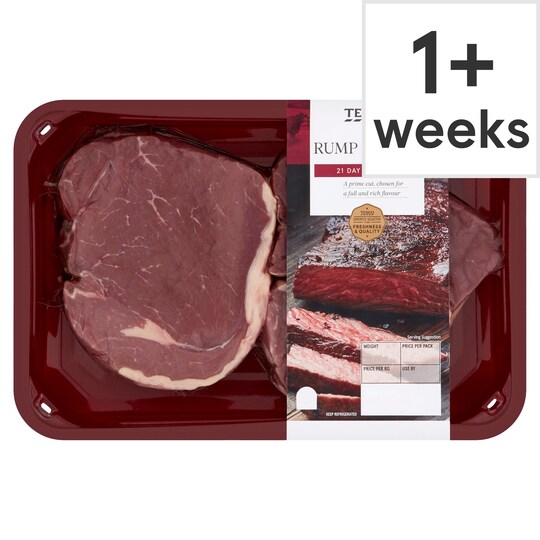 Tesco 2 British Beef Rump Steaks 510G Tesco Groceries