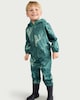 image 1 of F&F Boys Dinosaur Print Shower Resistant Puddlesuit in Multi