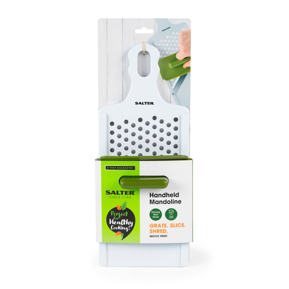 image 1 of Salter Healthy Cooking Green Handheld Mandolin