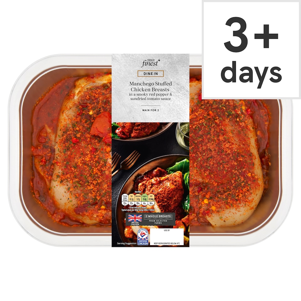 Tesco Finest Manchego Stuffed Chicken Breasts 380g