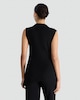 image 3 of F&F Ribbed Sleeveless Asymmetric Top in Black