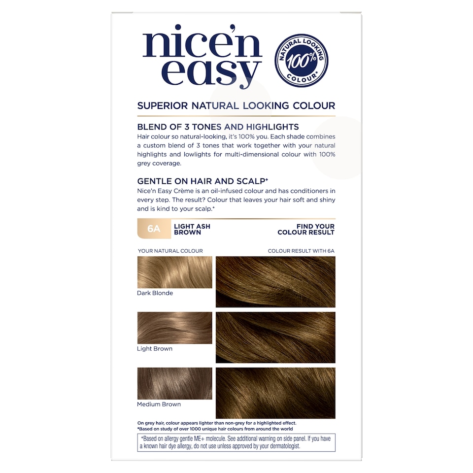 image 1 of Clairol Nice ‘N Easy Light Ash Brown 6A Hair Dye