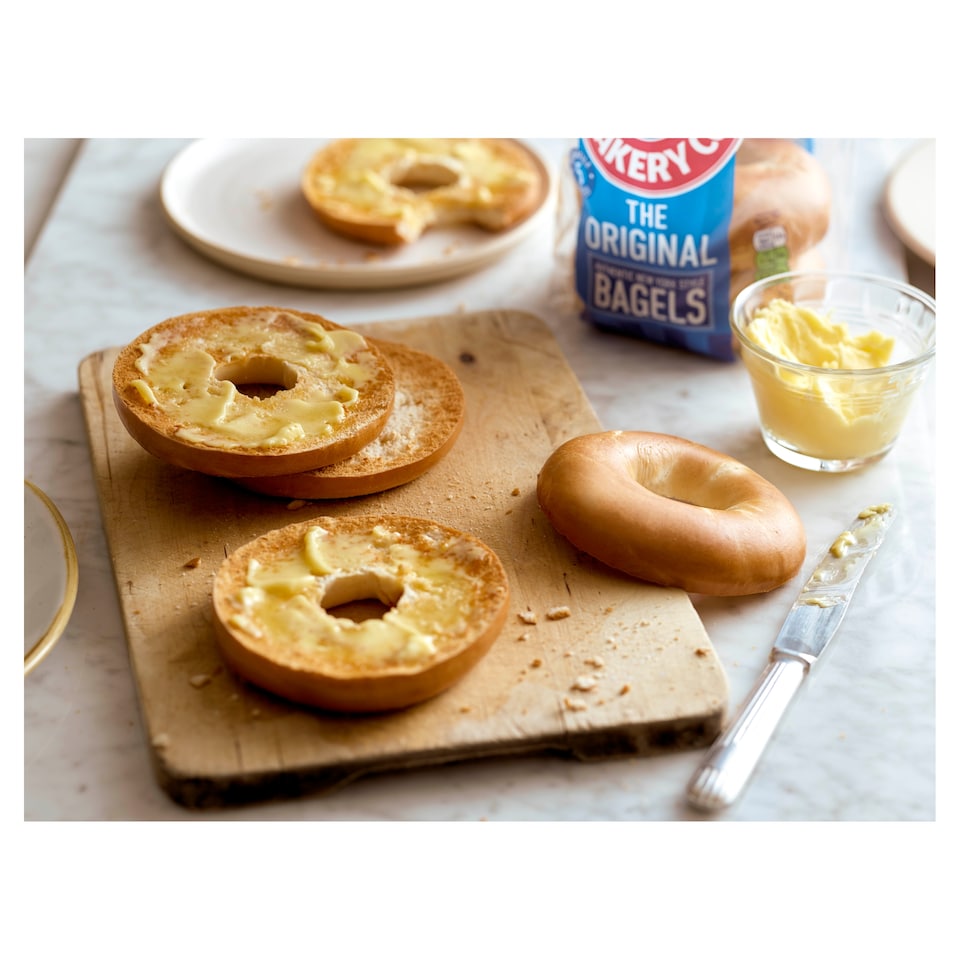 image 1 of New York Bakery Co The Original Plain Bagels 5 Pack