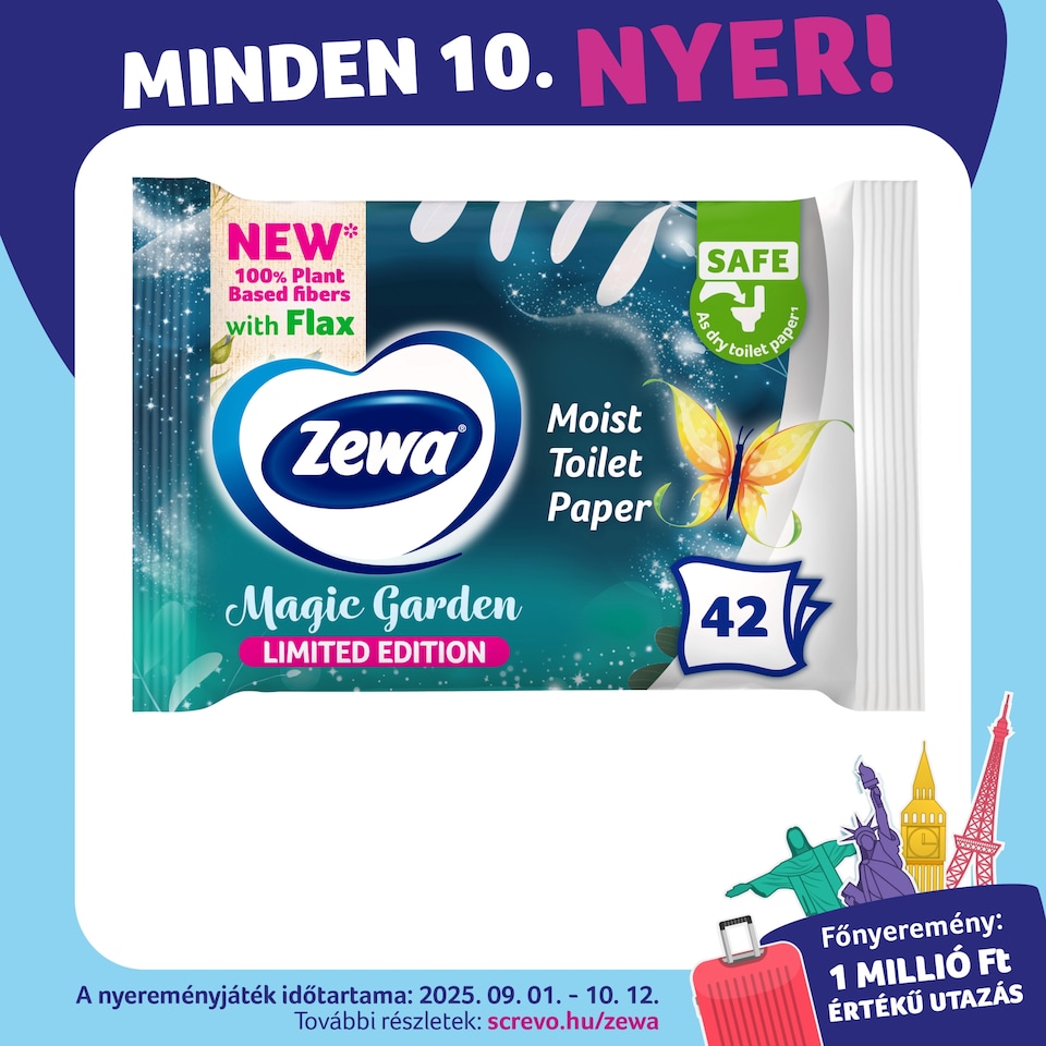 Zewa Limited Edition illatosított nedves toalettpapír 42 db  1. kép