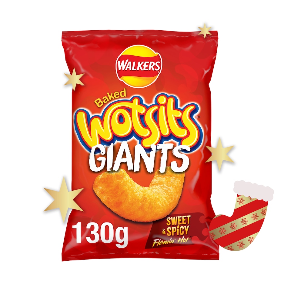 image 1 of Walkers Wotsits Giants Snacks Sweet & Spicy Sharing Crisps 130g