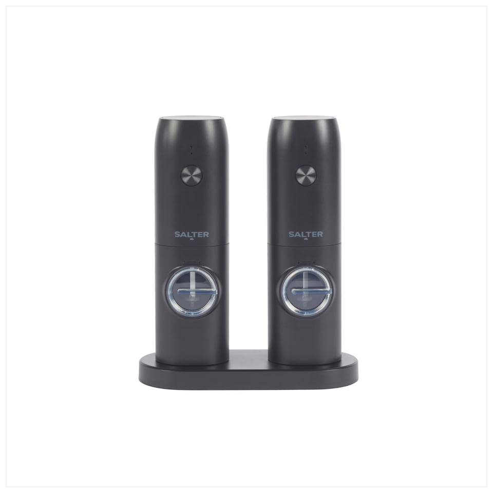 image 1 of Salter Salt & Pepper Mills With Rechargeable Base