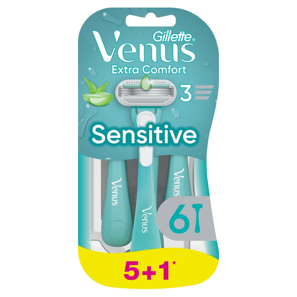 Obrázek 1 pro produkt Gillette Venus Extra Comfort Sensitive Pohotová Holítka, Balení Po 6