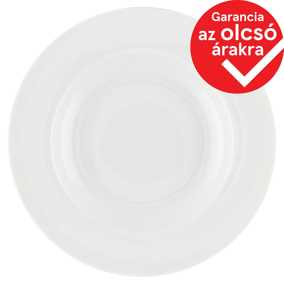 Tesco Home Core fehér porcelán mélytányér