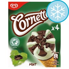 Cornetto Mint Ice Cream Cone 4 X 90Ml