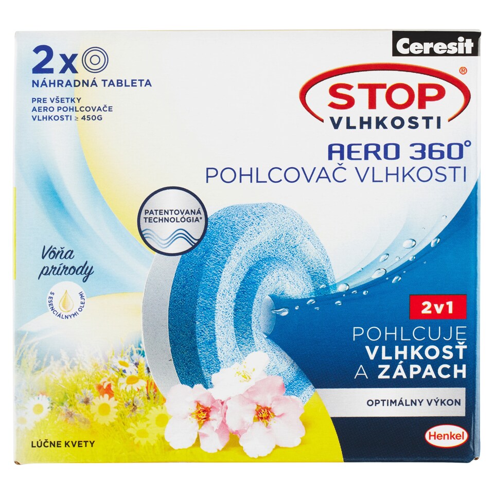 image 1 of Ceresit Stop Vlhkosti Aero 360° Replacement Tablets Meadow Flowers 2 x 450 g (900 g)