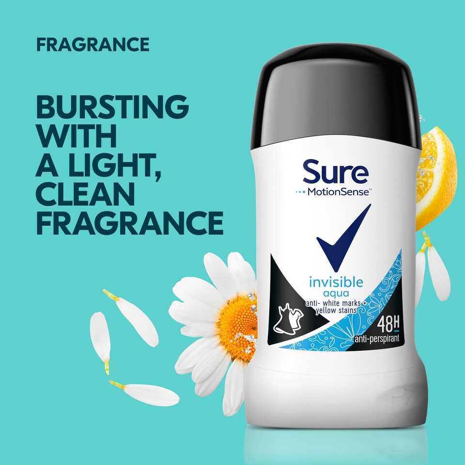 image 1 of Sure Invisible Aqua Stick Antiperspirant Deodorant 40ml