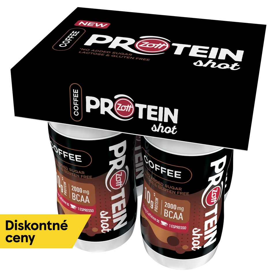 Zott Protein Coffee Shot mliečny nápoj s kávovým extraktom 4 x 100 ml